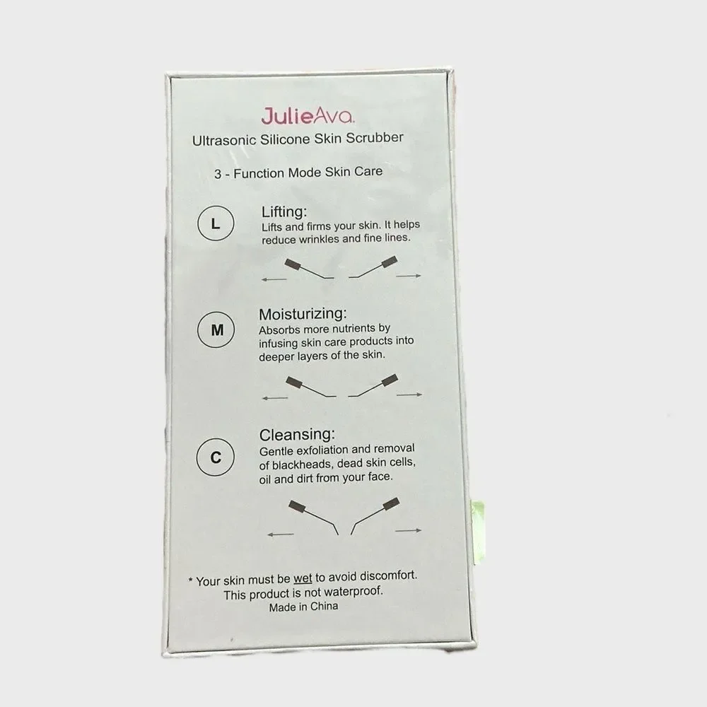 JulieAva Ultrasonic Silicone Facial Cleansing & Skin Scrubber Tool